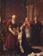 Jozef Simmler Queen Jadwiga's Oath. France oil painting artist